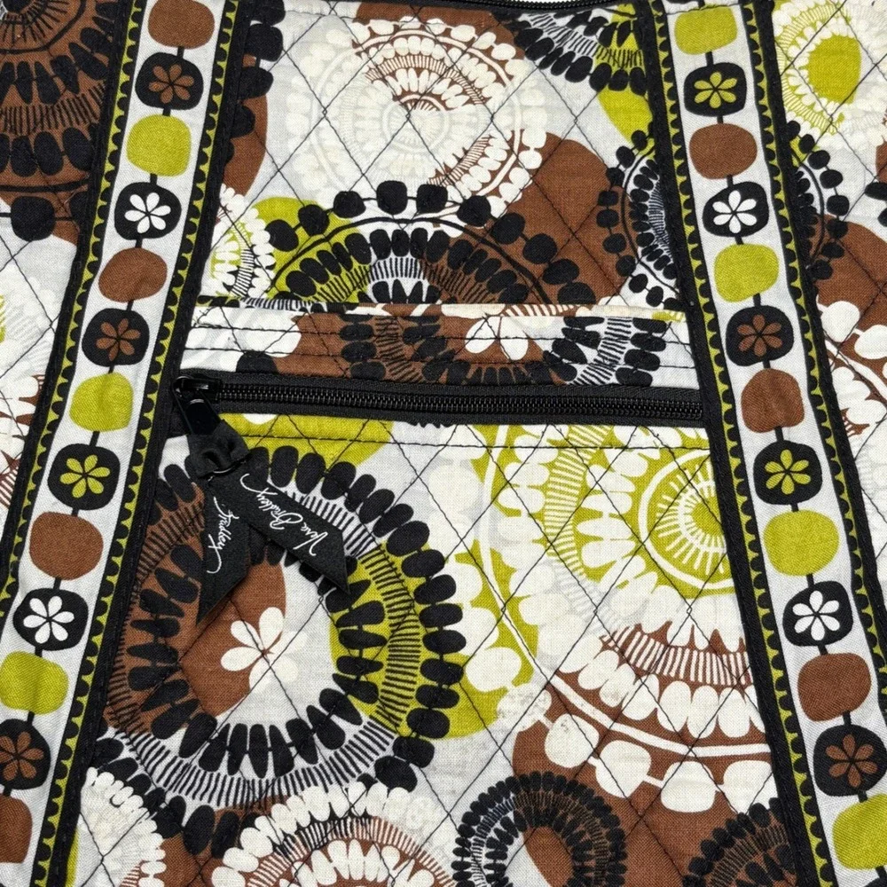 Vera Bradley Crossbody Quilted Cotton Retired Bag Brown Green Purse Earthy Cargo